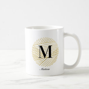 Goldmonogramm / Logo individuell gestaltete Kaffee Kaffeetasse