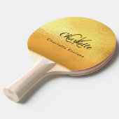Goldmonogramm-Name glamourös Tischtennis Schläger (Vorderseite)