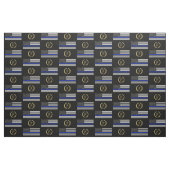 Goldmonogramm-Polizei kennzeichnet Stoff (Fat Quarter (45,7 x 55,9 cm))