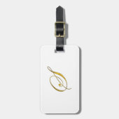 Goldmonogramm S Gepäckanhänger (Vorderseite vertikal)