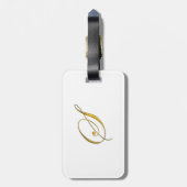 Goldmonogramm S Gepäckanhänger (Rückseite vertikal)