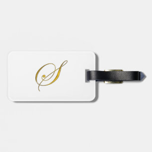 Goldmonogramm S Gepäckanhänger