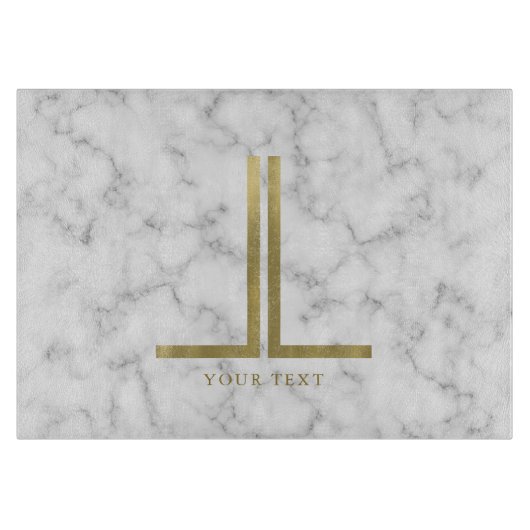 Goldmonogramm Schneidebrett (Vorderseite)