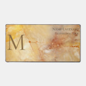 Goldmonogramm Schreibtischunterlage (Vorderseite)