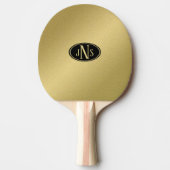 Goldmonogramm Tischtennis Schläger (Vorderseite)