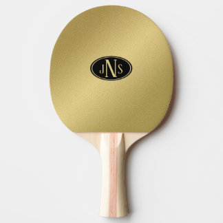 Goldmonogramm Tischtennis Schläger