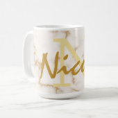 Goldmonogramm und erste kaffeetasse (Vorderseite Links)