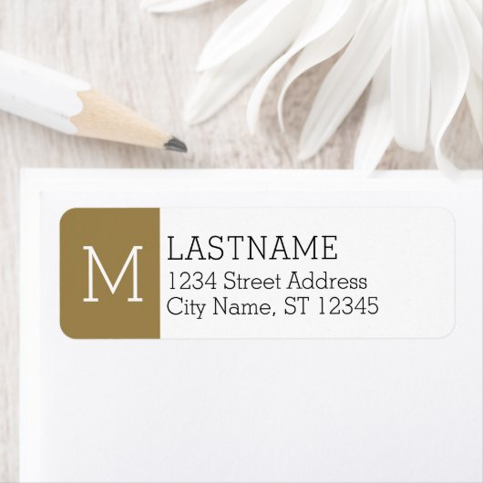 Goldmonogramm und Individuelle Name - Rücksendeadr (Insitu)