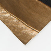 Goldmonstera-Blätter Fleecedecke (Ecke)