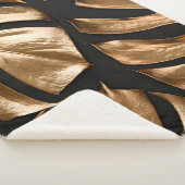 Goldmonstera-Blätter Sherpadecke (3/4)