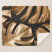 Goldmonstera-Blätter Sherpadecke (Vorderseite (Horizontal))