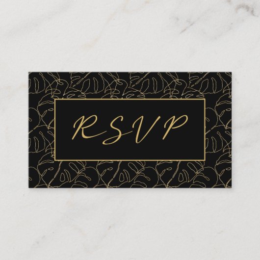 Goldmonsterablatt, uAwg Hochzeitsgehäuse Begleitkarte (Vorderseite)