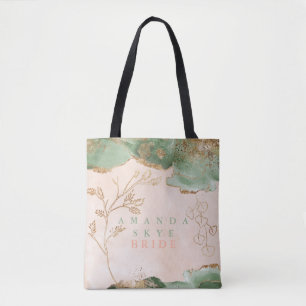 Goldmoos-Eukalyptus Moderne Abstrakte Brautparty Tasche