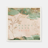 Goldmoos Eukalyptus Moderner Abstrakt Serviette (Vorderseite)