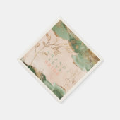 Goldmoos Eukalyptus Moderner Abstrakt Serviette (Ecke)