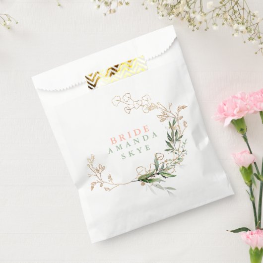 Goldmoos Eukalyptus Modernes Abstraktes Brautparty Geschenktütchen (Versiegelt)