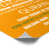 Goldmoschee, islamische Lehrwerbung Poster (Ecke)