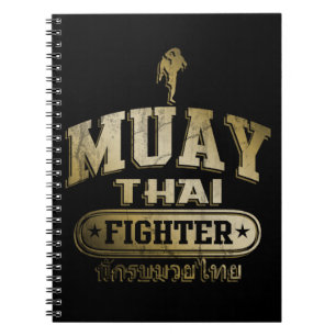 GoldMuay thailändischer Kämpfer Notizblock