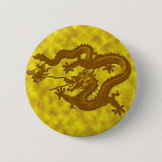 Goldmünze-Drache Button (Vorderseite)