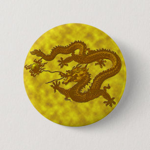 Goldmünze-Drache Button