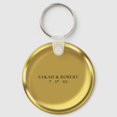 Goldmünze Elegant Luxury Bridesmaid Gastgeschenk H Schlüsselanhänger (Rückseite)