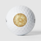 Goldmünze Golfball (Vorderseite)