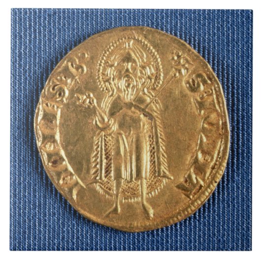 Goldmünze, mit Johannes der Baptist, 16. Fliese (Vorderseite)