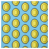 Goldmünze Stoff (Muster)