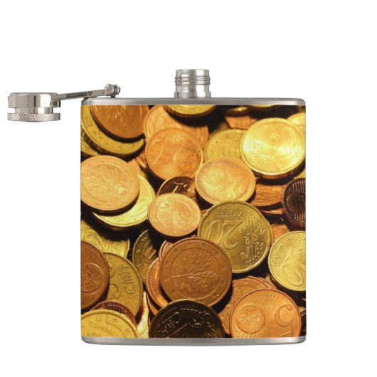 Goldmünzen Flachmann (Geöffnet)