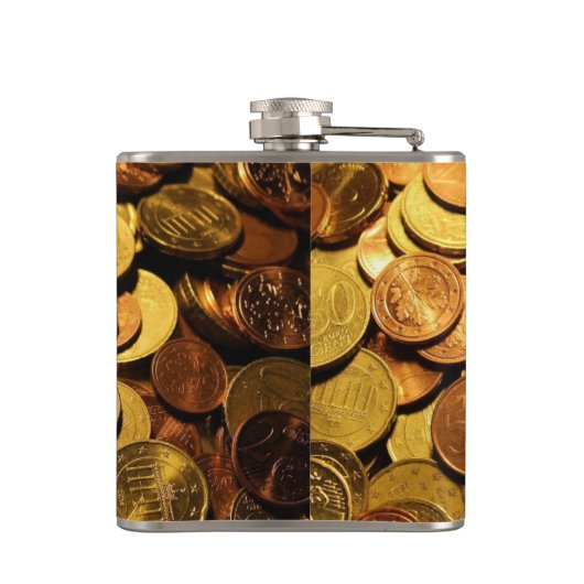 Goldmünzen Flachmann (Rückseite)