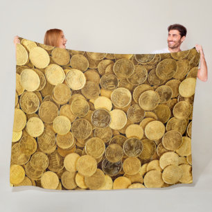GOLDMÜNZEN FLEECEDECKE