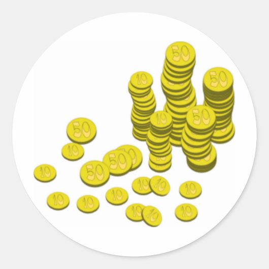 Goldmünzen Runder Aufkleber (Vorderseite)