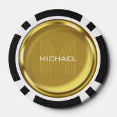 Goldmünzname Monogram Pokerchips (Rückseite)