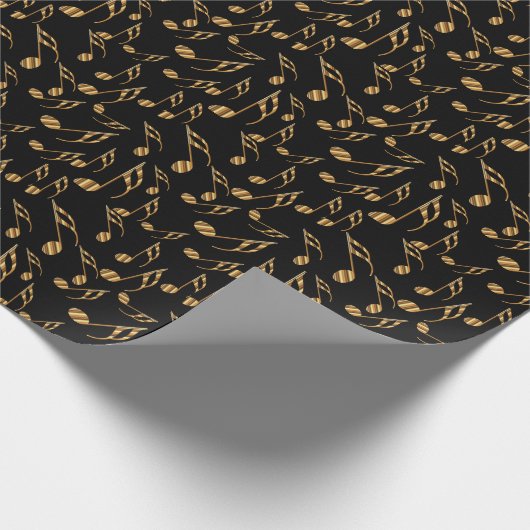 GoldMusiknote Geschenkpapier (Ecke)