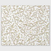 GoldMusiknoten auf kundenspezifischem Geschenkpapier (Flach)