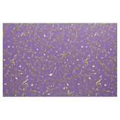 GoldMusiknoten auf Lila oder irgendeinem Stoff (Fat Quarter (45,7 x 55,9 cm))