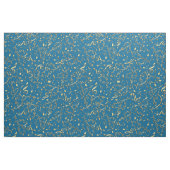 GoldMusiknoten-Blumengewebe Customiable Farbew Stoff (Fat Quarter (45,7 x 55,9 cm))