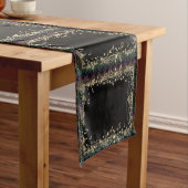 GoldMusiknoten-Rahmen auf schwarzem Kurzer Tischläufer (Beispiel)