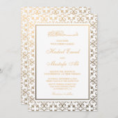 Goldmuskelhochzeit Einladung (Vorne/Hinten)