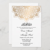 Goldmuskelhochzeit Einladung (Vorne/Hinten)