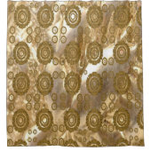 Goldmuster Blumenduschvorhang Duschvorhang (Vorderseite)