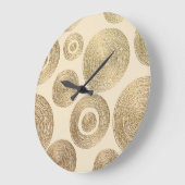 Goldmuster: glänzendes abstraktes Luxus-Design Große Wanduhr (Winkel)