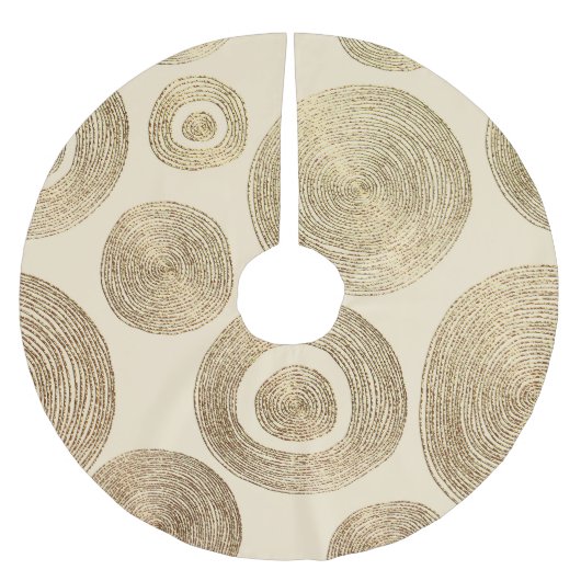 Goldmuster: glänzendes abstraktes Luxus-Design Polyester Weihnachtsbaumdecke (Vorderseite)