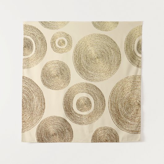 Goldmuster: glänzendes abstraktes Luxus-Design Wandteppich (Vorderseite)