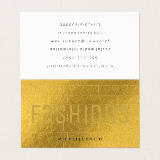 Goldmuster | Gold - Mode Visitenkarten (Außenseite Aufgefaltet)
