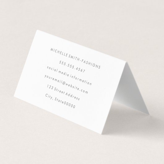 Goldmuster | Gold - Mode Visitenkarten (Rückseite)