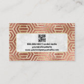 Goldmuster | Metallfoliengewebe | Schmetterling Visitenkarte (Rückseite)