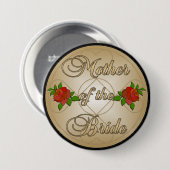 Goldmutter des Knopfes der Braut-(Pöbel) Button (Vorne & Hinten)