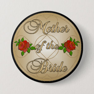 Goldmutter des Knopfes der Braut-(Pöbel) Button