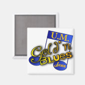 gold'n Blues Jazz-Logo-Magnet Magnet (Vorderseite/Rückseite)